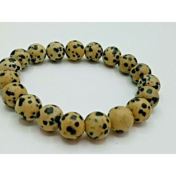 Bangle Bracelet LOT OF 3 Stone Beads Brass Dot & Gold Tone Twist - Picture 4 of 6